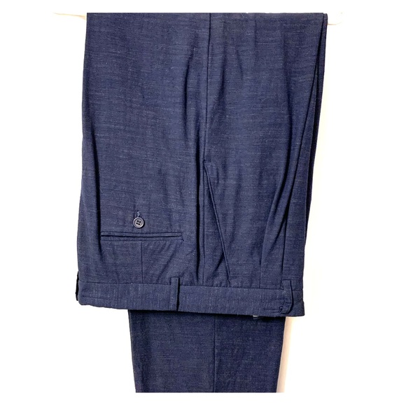 high rise linen blend pants - Picture 1 of 5